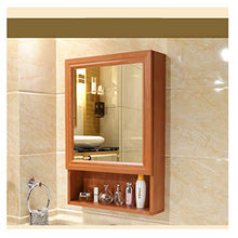 haozai Specchiera Arredo Bagno Marrone 60cmx12.5cmx70cm,Armadietto con Specchio in Vetro Temperato, Mobile Bagno Sospeso con Mensola E Ripiani Regolabili, Mobiletto da Parete 23