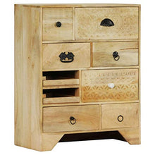 Tidyard Cassettiera da Ufficio/Bango 60x30x75 cm in Legno Massello di Mango