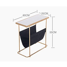 Comodino LHY- Comodino moderno in metallo con forte capacità di appoggio per camera da letto, studio, ecc. Comodo Nero