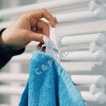 Set 2 pezzi Scaldasciugamani - Gancio Scaldasalviette Universale Portasciugamani per Asciugamani da bagno - colore bianco
