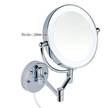 JLSun JL58-5 - Specchio cosmetico illuminato da parete, 3 livelli di ingrandimento a scelta