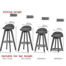 Miwaimao - Seggiolone da bar in legno massiccio, confortevole (colore, E, dimensione, 53 cm), E, 63 cm