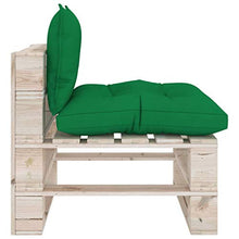 vidaXL Divano Centrale da Giardino Pallet con Cuscini in Legno di Pino