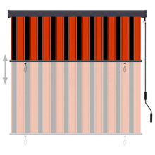 Tenda a rullo per esterni, 170 x 250 cm, arancione e marrone