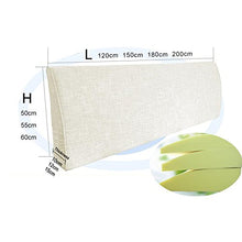 Copri Testata Letto Schienale In Lino Per Spugna Riempimento Per Singola Doppia Matrimoniale Super King Size-Cover Lavabile,Grey-180 * 50 * 10cm