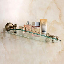 HYYDP Parete Porta Salviette Retro Bagno Mensole di Vetro a Un Piano a Parete per Bagno