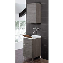 FERIDRAS Mondo Lavatoio, Resina, Rovere Scuro, 50x45x83 cm