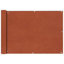 Tidyard Copertura per Balcone Idrorepellente, Paravento Balcone con Occhielli, Tessuto Oxford / 75x400 cm/Frangivento Protezione da Raggi/Terracotta
