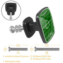 Campo da rugby Pomelli per Porta Set di 4 Pomelli per Mobili Manopole per Cassetti Cucina Armadio Vetro