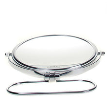 TUKA Pieghevole Specchio Bagno per Trucco 10X Ingranditori, 8" Doppio Specchio Cosmetico con Piedistallo, ø 20 cm Specchio da Tavolo per Trucco e Rasatura, 2 Facciate Vanity Mirror, TKD3125-10x