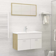 vidaXL Set Mobili da Bagno 2 pz Grigio in Truciolato