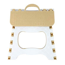 Camisin, sgabello pieghevole in plastica ispessimento sedia portatile per la casa per bambini, comodo sgabello, caffè + bianco