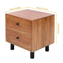 Comodino con 2 cassetti Comodino Mobile contenitore per comodino Fine divano Tavolino in legno Tavolino