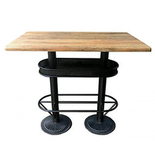 MATHI DESIGN - Tavolo bistrotto/industriale, effetto legno invecchiato
