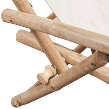 vidaXL Sedia a Sdraio da Esterno Prendisole Terrazzo Giardino in Legno di bambù