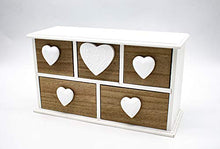 Generic Mini comò multiuso in legno con cassetti, cassettiere, portagioie, scatola in legno (24 x 9 x 13 cm)