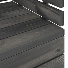 vidaXL Set Divani da Giardino su Pallet 7 pz Legno Pino Grigio Scuro