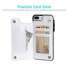 Suhctup Compatibile con Custodia iPhone 6 Plus Pelle,Cover iPhone 6s Plus con Interno Morbida TPU,Porta Carte Slot e Antiurto Flip Wallet [Chiusura Magnetica] Protettiva Case (Argento)