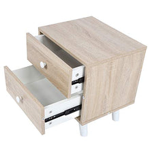 zcyg Comodino Comodini Comodino con 2 Cassetti Mini Comodino in Truciolare Accessorio per Camera da Letto per La Casa