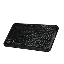 Custodia per telefono con funzione centrale di coccodrillo, per iPhone XS/iPhone X, colore: nero