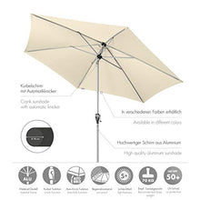 Doppler Active Auto Tilt 320 - Ombrellone a manovella, Ideale per terrazze e Giardini, Pieghevole, ca. 320 cm- Naturale