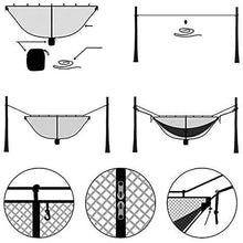 WMYATING Hammock Ultra-Large Hammock Mosquito Net Hammocks Outfitters Maglia compatta Easy Setup Outfitters Leggero Portatile