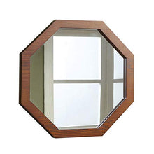 WLABCD Specchio, Bagno, Montaggio a Parete, Specchio da Muro, Specchio per Trucco, Strimbotteria, Vanity a Muro Vanity in Legno Octagono in Legno Octagono Appeso Nordic Semplice Rasatura