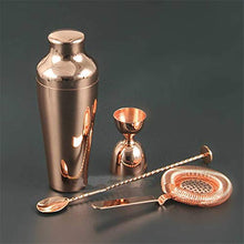 Wenzhihua Set di Miscelazione per Cocktail Cocktail Shaker Bar Set in Rame Placcato Oro Shaker Barware Set 4 Pezzi Bartender Kit Include Shaker, JiggerStrumento A Barre