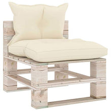 vidaXL Divano da Giardino Pallet 3 Posti con Cuscini in Legno di Pino