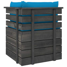 vidaXL Divano Angolare da Giardino su Pallet con Cuscini Legno di Pino