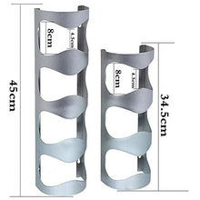 AniU - Supporto per vino in acciaio inox, da parete, con 4 scomparti