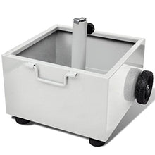 vidaXL Base Ombrellone per Fioriera Metallo Bianco con Ruote Supporto Parasole