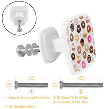 Ciambelle 4 PCS Pomelli per Porta, Pomolo per Mobile, Pomelli per Mobili con Viti, Maniglia per Armadietto, Pomelli per Porta, Pomelli per Cassetti per Porta, Armadio, Cassetto e Credenza