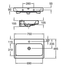 emotion Lavabo con mobiletto, Legno, Antracite Lucido, 75, 2 unità