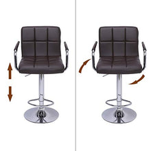 ZHTX Girevole Kitchen Bar Sgabello Sedia con braccioli e Cuscino contatore Altezza Sgabello Girevole Regolabile Bar Stool (Color : Black)