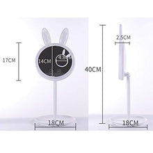 LFK Nuovo Coniglietto LED Riempire Luce Trucco Specchio Con Luce Intelligente Riempimento Desktop Trucco Specchio ABS Piccolo Regalo Bianco