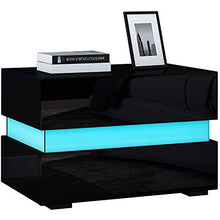 Comodino Lucido Comodino LED (nero)