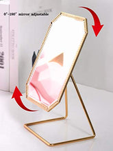 Specchio da toeletta Europeo, Specchio in Metallo Semplice, Specchio da Tavolo Princess HD Moda
