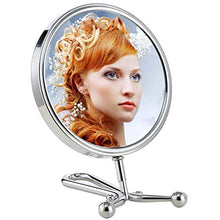 Specchio per Il Trucco, Specchi Portatili con Manico Specchio Cosmetico Ingrandito 3X - Specchio Cosmetico Rotondo da 6 Pollici per Il Piano del Tavolo della Camera da Letto del Bagno