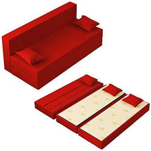 Baldiflex Divano Letto 3 Posti Modello TreTris Rivestimento Sfoderabile e Lavabile, Colore Rosso Cardinale - Arredi Casa