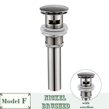 SHDJYR Scarico per lavabo in Ottone Massiccio per lavabo con/Senza troppopieno Accessori da Bagno Neri/cromati/Oro/sfregati ad Olio con troppopieno