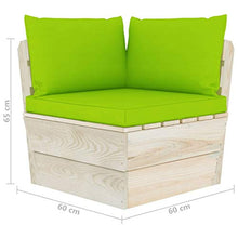 vidaXL Divano da Giardino a 4 Posti su Pallet con Cuscini Legno Abete