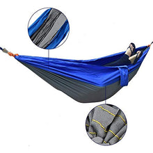 Yosoo Amaca per più Persone Ultra Portatile in Tessuto Nylon - per Viaggio e Camping, Portata Massima 400Lbs - Blu