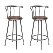 Autoshoppingcenter Set di 2 Sgabelli Sedie Cucina Riga Legno e Metallo per Bar Ristorante
