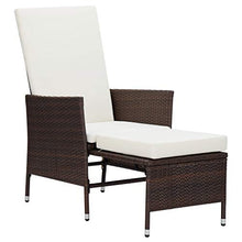 SKM Set Divani da Giardino 2 pz con Cuscini in Polyrattan Marrone (17.8kg)