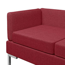 FAMIROSA Set Divano 7 pz in Tessuto Vino Rosso-2877
