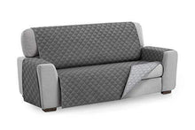 Textilhome - Salvadivano Trapuntato Copridivano Malu 3 posti Reversibile. Colore Grey - Arredi Casa