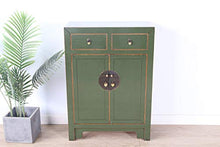 Yajutang Comò cinese in stile orientale/asiatico, verde oliva