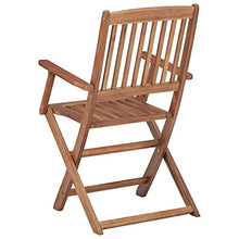 vidaXL Sedie da Giardino Pieghevoli 4 pz con Cuscini Massello Acacia