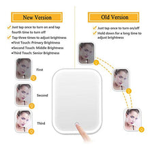 FHQCU Specchio per Il Trucco Illuminato, Specchio per Trucco Illuminato con Specchio Touch Screen Dimming Light Specchio per Trucco Portatile con Luce
